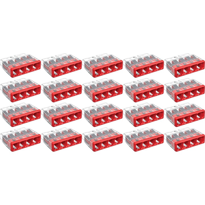 Conector de imbinare pentru conductori unifilari WAGO 2273 204 Max. 2,5 mm² 20 BUC