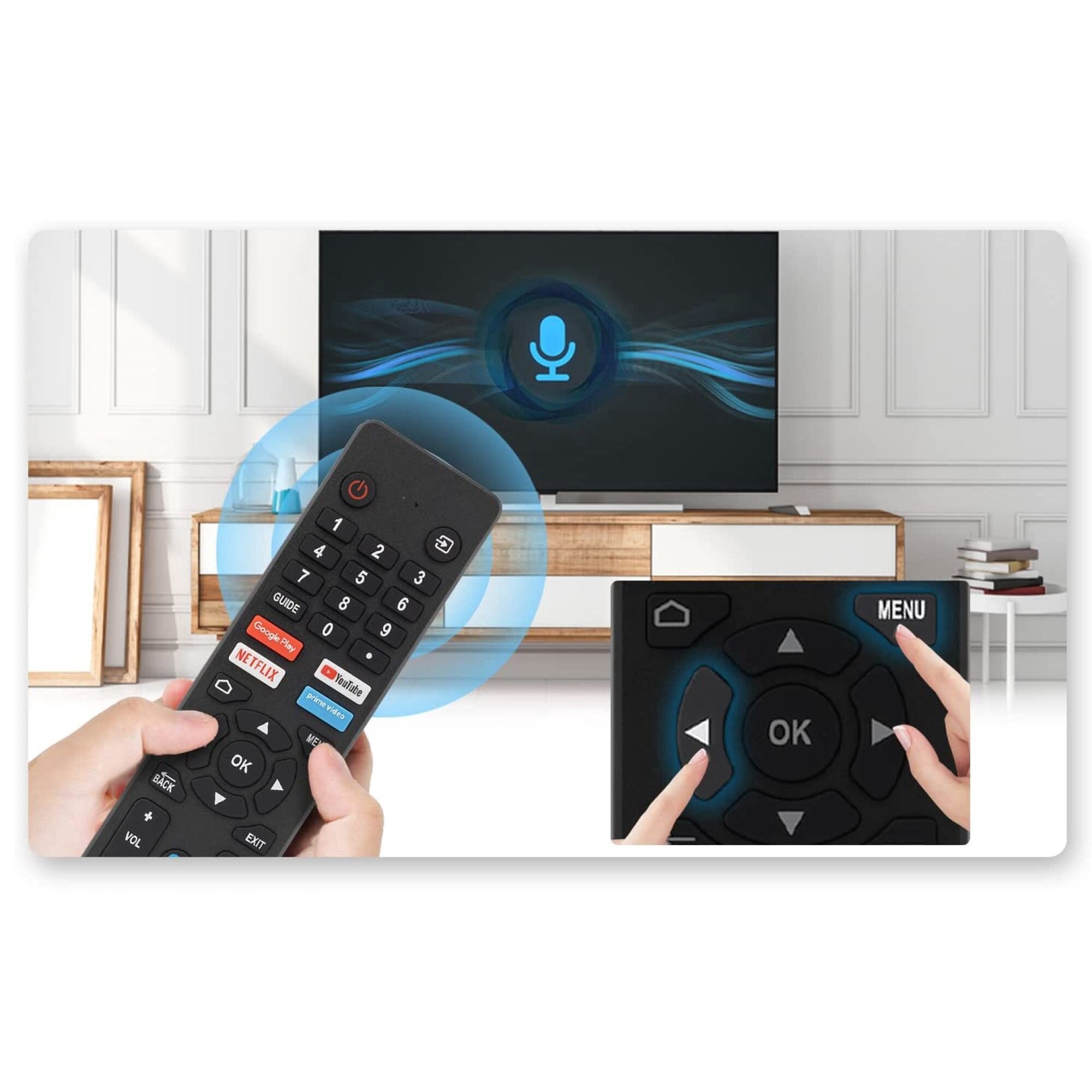 RM-C3250 Voice Replacement Remote For JVC LT-40CA890 Smart 4K TV