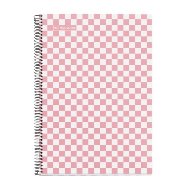 Caiet scolar Miquelrius, patratele 4×4, Checkerboard Pink