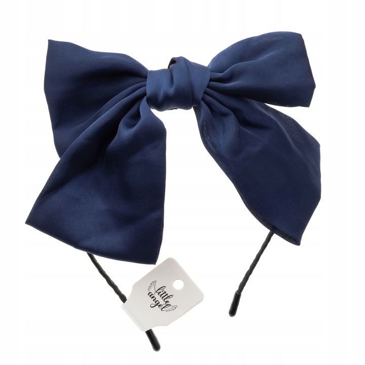 Bentita de par, Little Angel, W861, Albastru marin, Arc