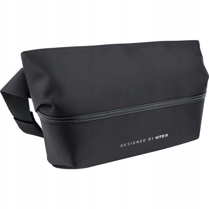 Borseta Kite, K22-2584, design clasic, material rezistent, negru, pentru tineri