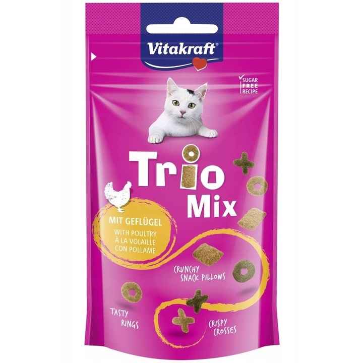 Biscuiti pentru pisici, Vitakraft, Mix de arome, 60g