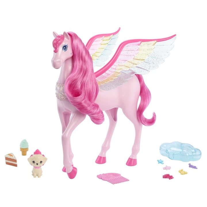 Комплект аксесоари за кукла Barbie A Touch of Magic, куче и еднорог, многоцветен, 36-108 месеца