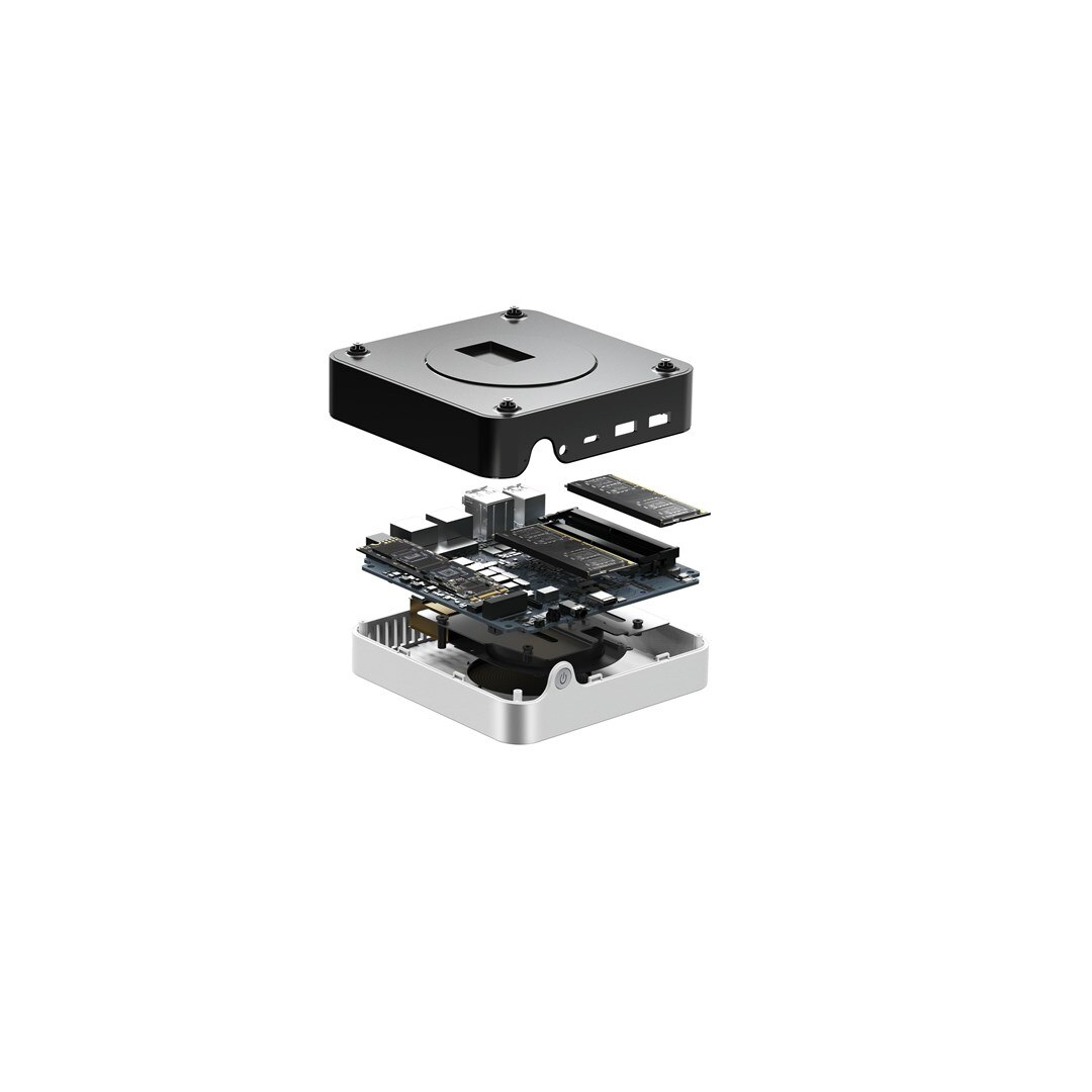 Mini PC Chuwi Larkbox X, Intel N100, 12GB RAM, 512GB SSD, alb