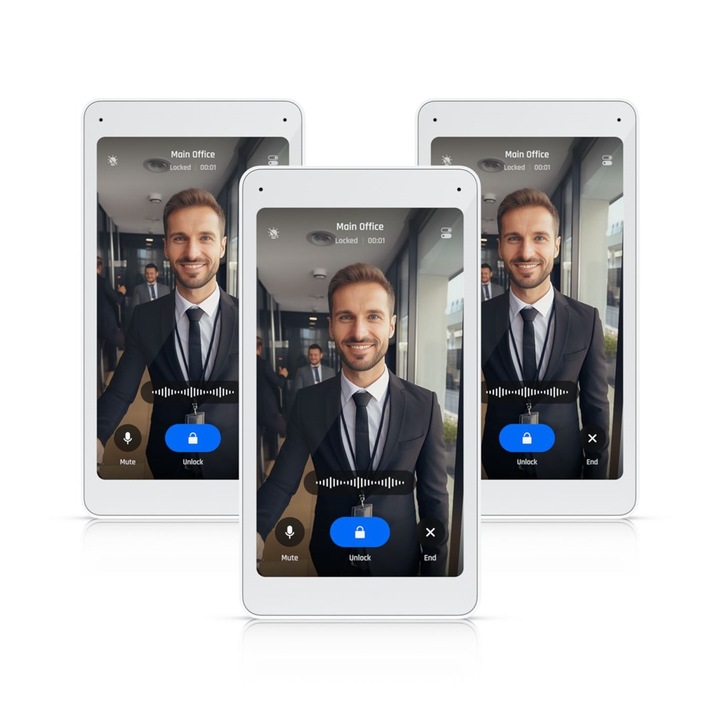 Комплект от 3 дисплея, Ubiquiti, UA-Intercom-Viewer-3, 5", бял