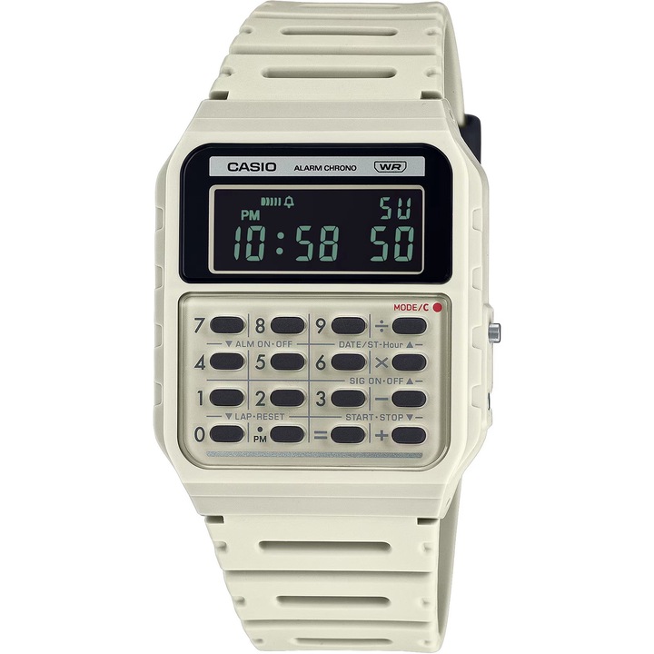 Casio CA-53WB-8BEF karóra, kvarc, kronográf, bézs, többszínű, férfi és női