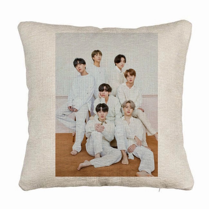 BTS Army 8 kanapé dekoratív párna, 40×40 cm, levehető huzat, fújtató