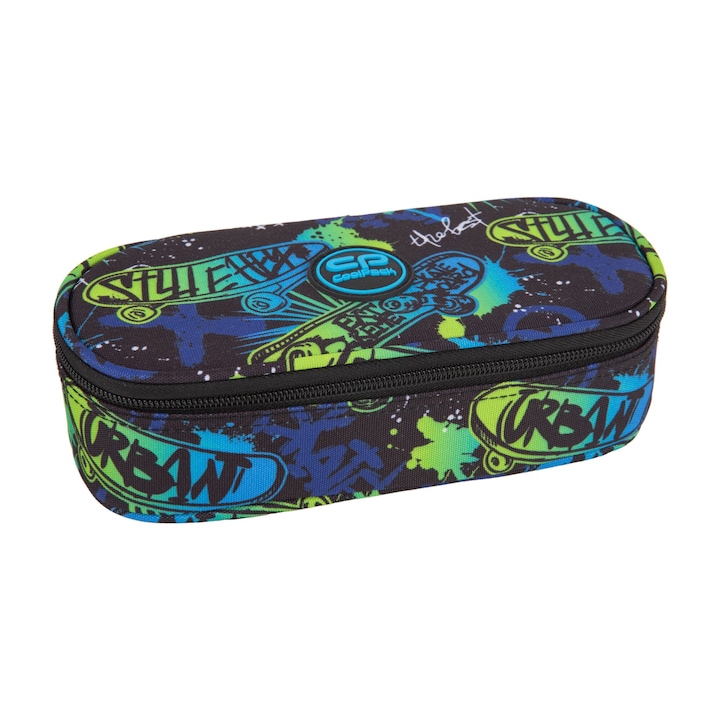 Ученически несесер CoolPack, Campus, Skate night, Без съдържание, 23 х 9 х 5, Многоцветен