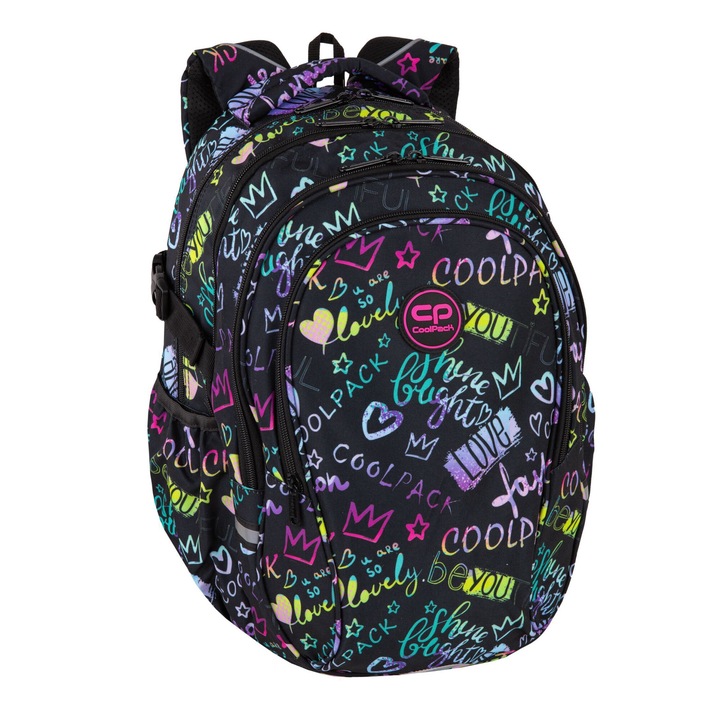 Ученическа раница CoolPack, Factor, Shine bright, 32 x 46 x 17 cm, Многоцветна
