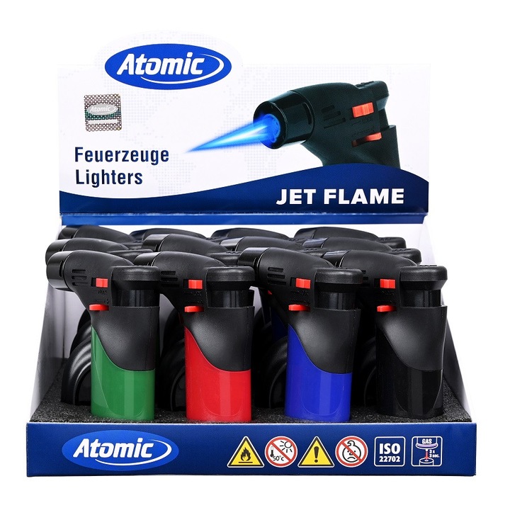 Set 12 brichete Atomic, reglaj flacara, culoare aleatorie, 102x68x25mm