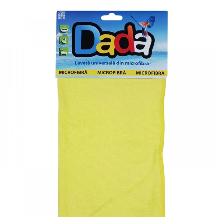 Pachet 6 X Laveta Microfibra Dada Galben Universala 30x30cm