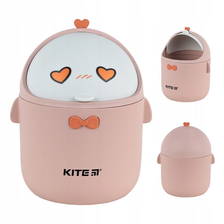 Cos de gunoi pentru birou KITE, 3,5l, roz, 16x21cm