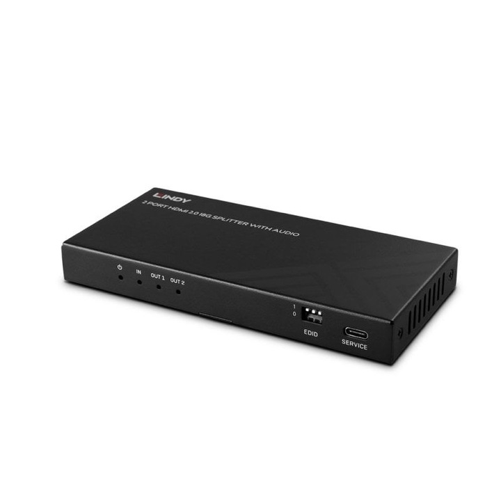 HDMI videó elosztó, 2 portos, Lindy, 8K Ultra HD, 48 Gbit/s, fekete