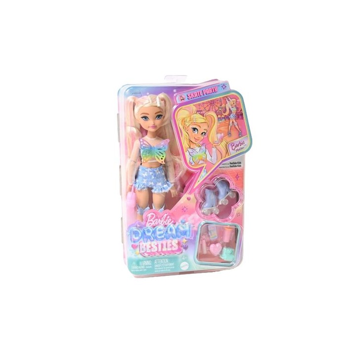 Кукла Barbie Besties на колела JFX96, Mattel, 30 см, многоцветна