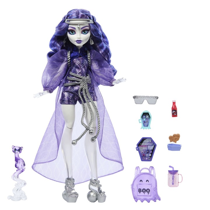 Кукла Monster High Spectra Vondergeist, многоцветна, 4 години, комплект от 1 бр