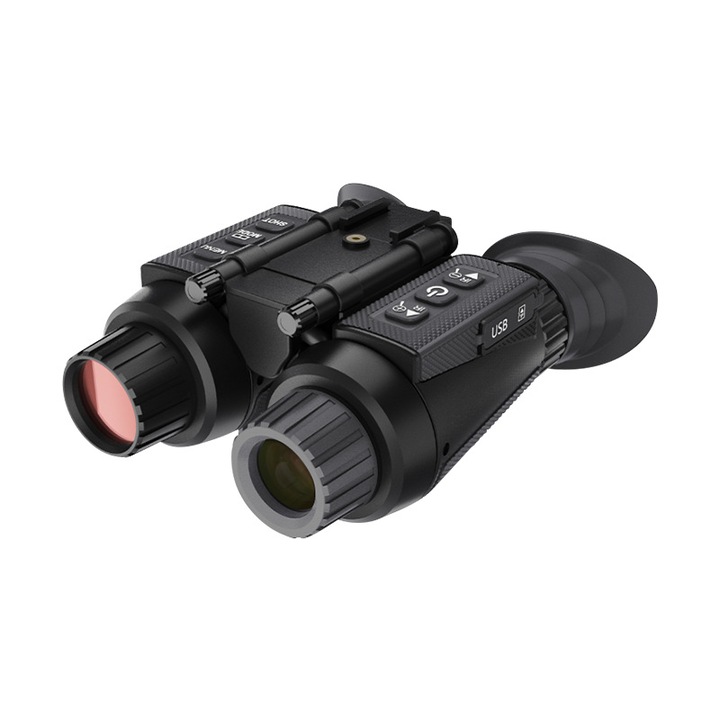 Бинокъл, нощно виждане, 8X цифрово увеличение, FHD 30fps, 1.4” екран, Naked Eye 3D, 7 нива на яркост, 7 IR нива, IP54 водоустойчив, 2600mAh, USB, черен