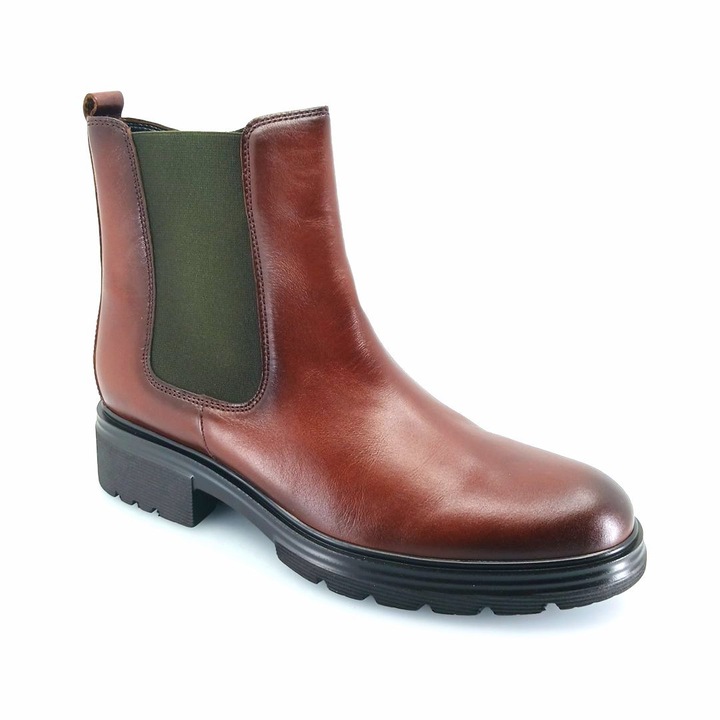 Ghete dama Gabor Chelsea, piele naturala, talpa antiderapanta, rosu