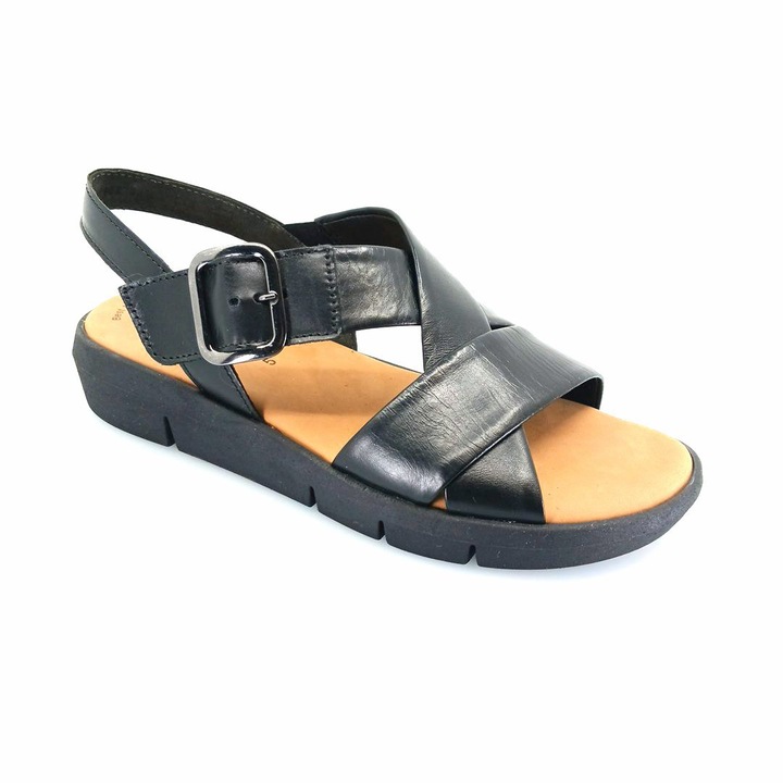 Дамски сандали, Gabor, черни, естествена кожа, противоплъзгаща се подметка