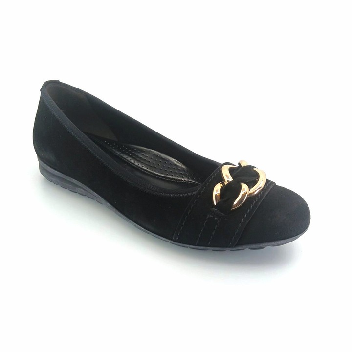 Балерини, Gabor, кожени, черни, 39 EU