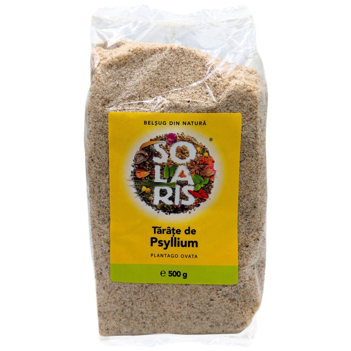 Tarate de Psyllium (Plantago ovata), 100% naturale, fara aditivi, fara conservanti, 500g, Solaris Plant