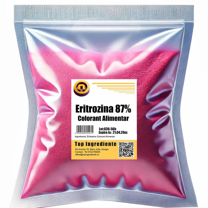 Eritrozina de calitate superioara 87% Colorant alimentar 100g
