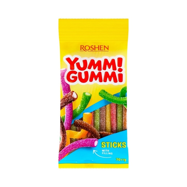 Set 3 pungi de jeleuri Sticks, 3x70g, Roshen