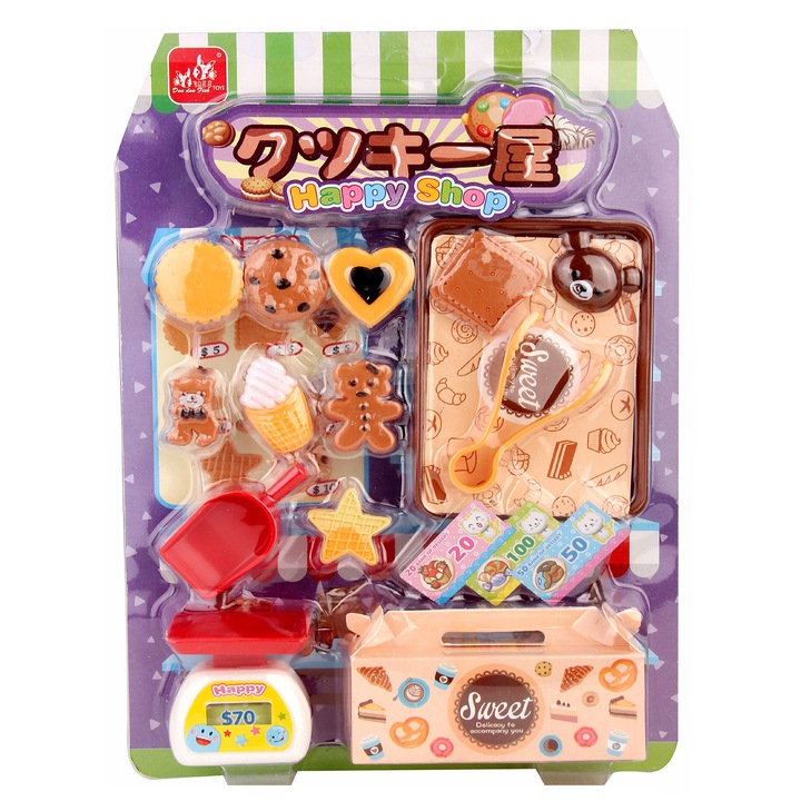 Комплект играчки за магазин за бисквитки, рибка ду ду, многоцветен, за момичета