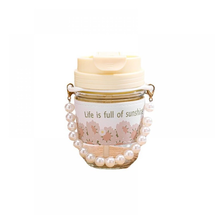 Gyöngyüveg pohár, szett, elegáns kivitel, tartós, 300ml