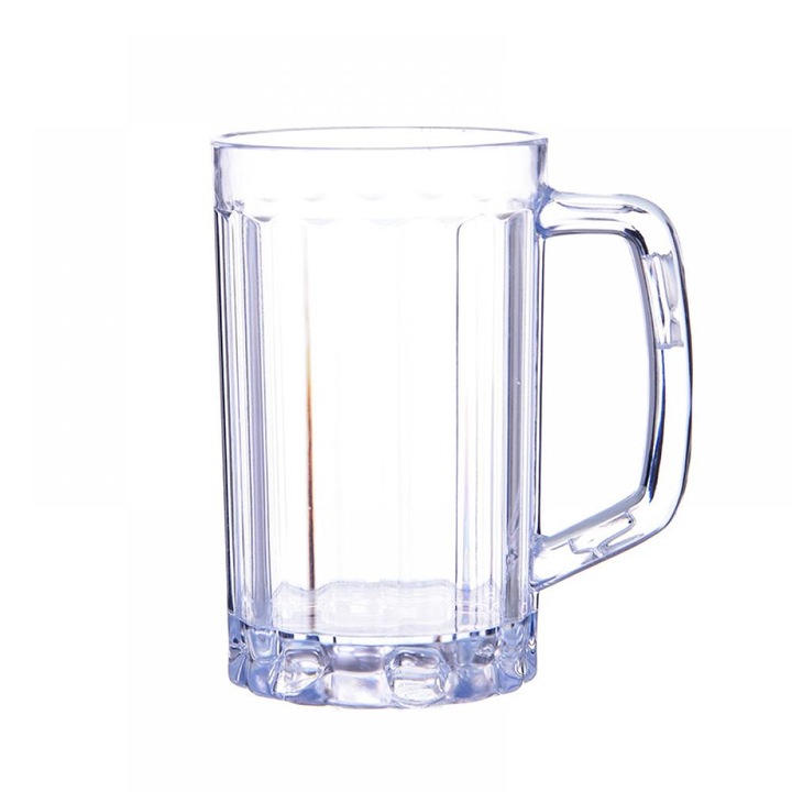 Átlátszó PS műanyag pohár, cseppálló, akril tetővel, 250ml