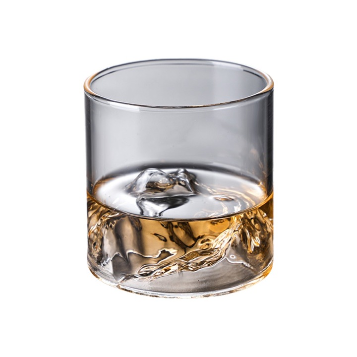 Hegyi kivitelű üvegpohár, 70x70cm, 2 db-os készlet