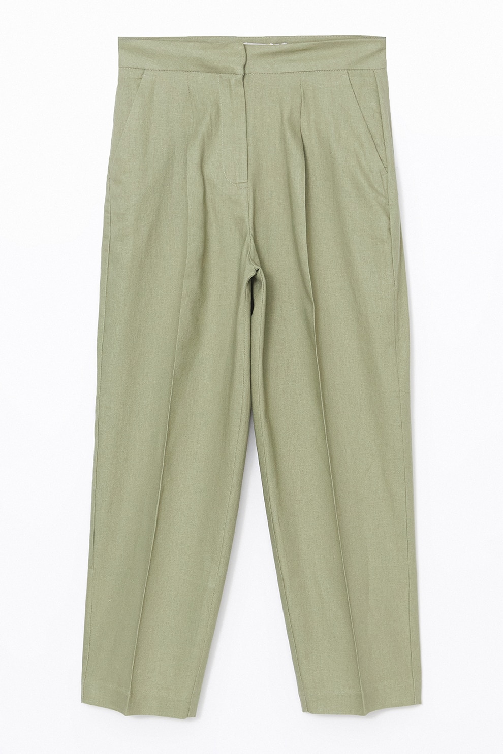 LC WAIKIKI, Pantaloni din amestec de in, Verde fistic, 38