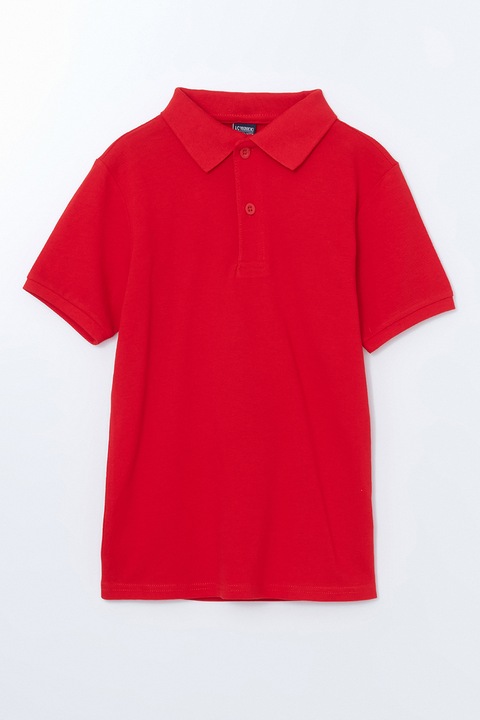 LC WAIKIKI, Tricou polo de bumbac pique, Rosu
