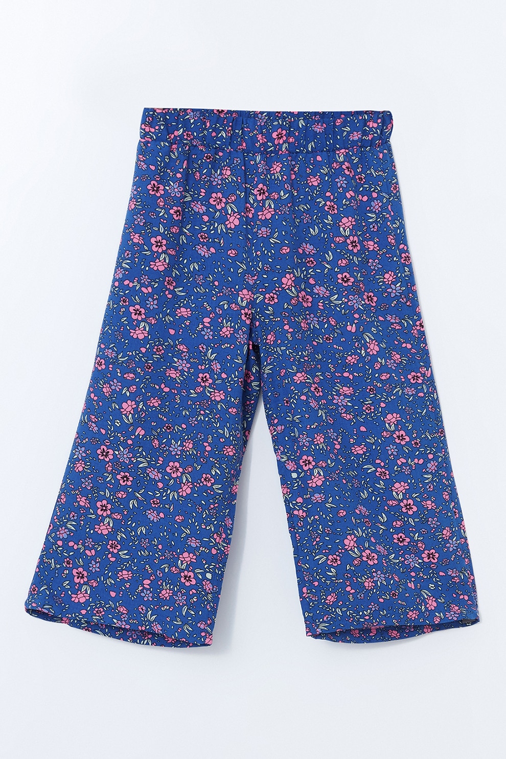 LC WAIKIKI, Pantaloni culotte cu imprimeu grafic, Verde, Albastru royal, Roz, 152-158 CM