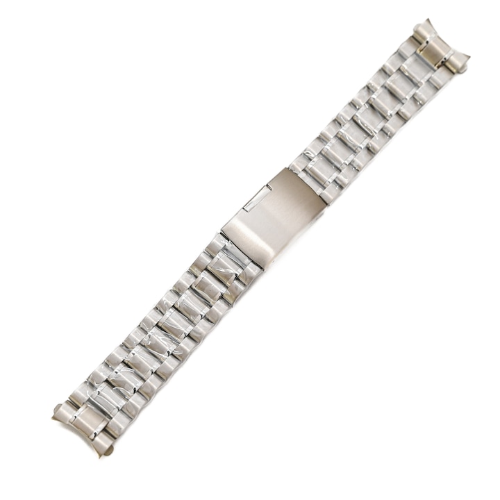 Bratara capete curbate argintie, 1, Argintiu