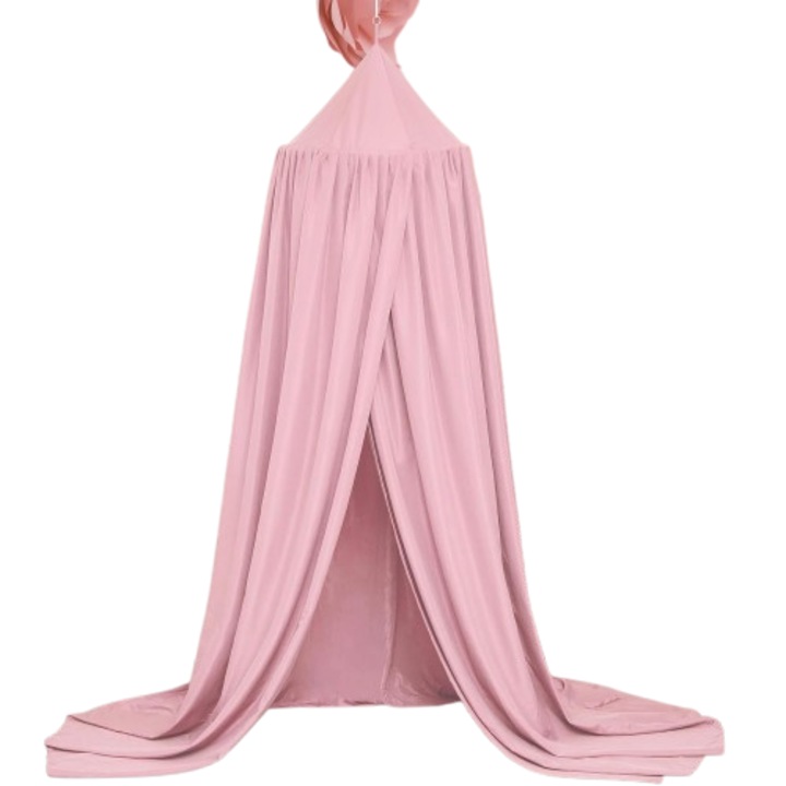 Baldachin SESAMIS pentru camera copiilor, baldachin pat, 56 * 230 cm, roz