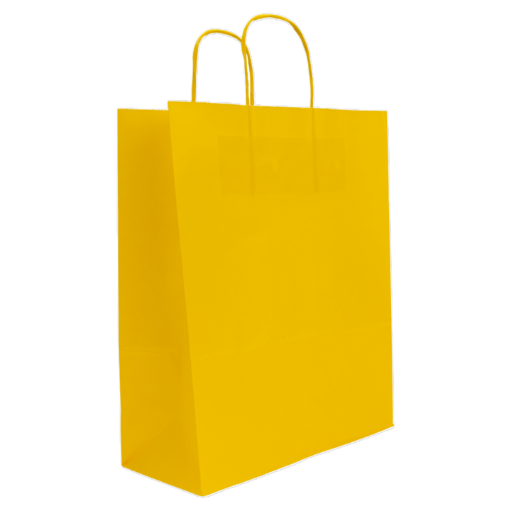 Set, punga cadou din hartie, 25 x 11 x 31, galben, 10 bucati