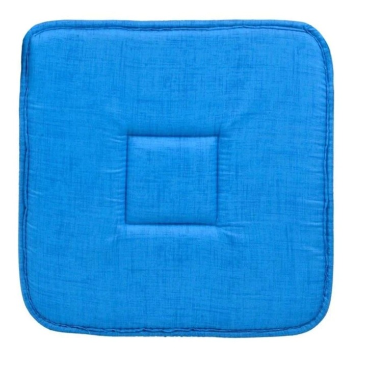 Perna scaun, cu doua fete, albastru, 39x39x3cm