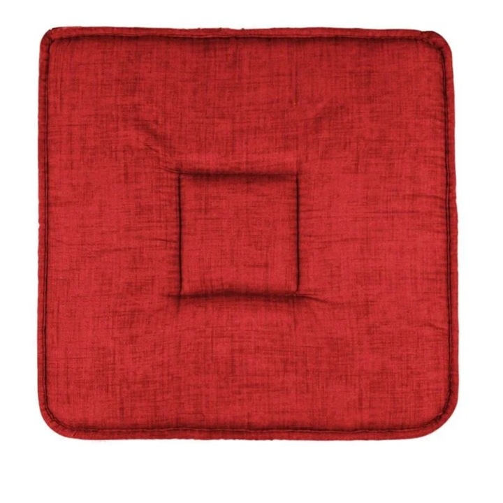 Perna scaun, cu doua fete, rosu, 39x39x3cm