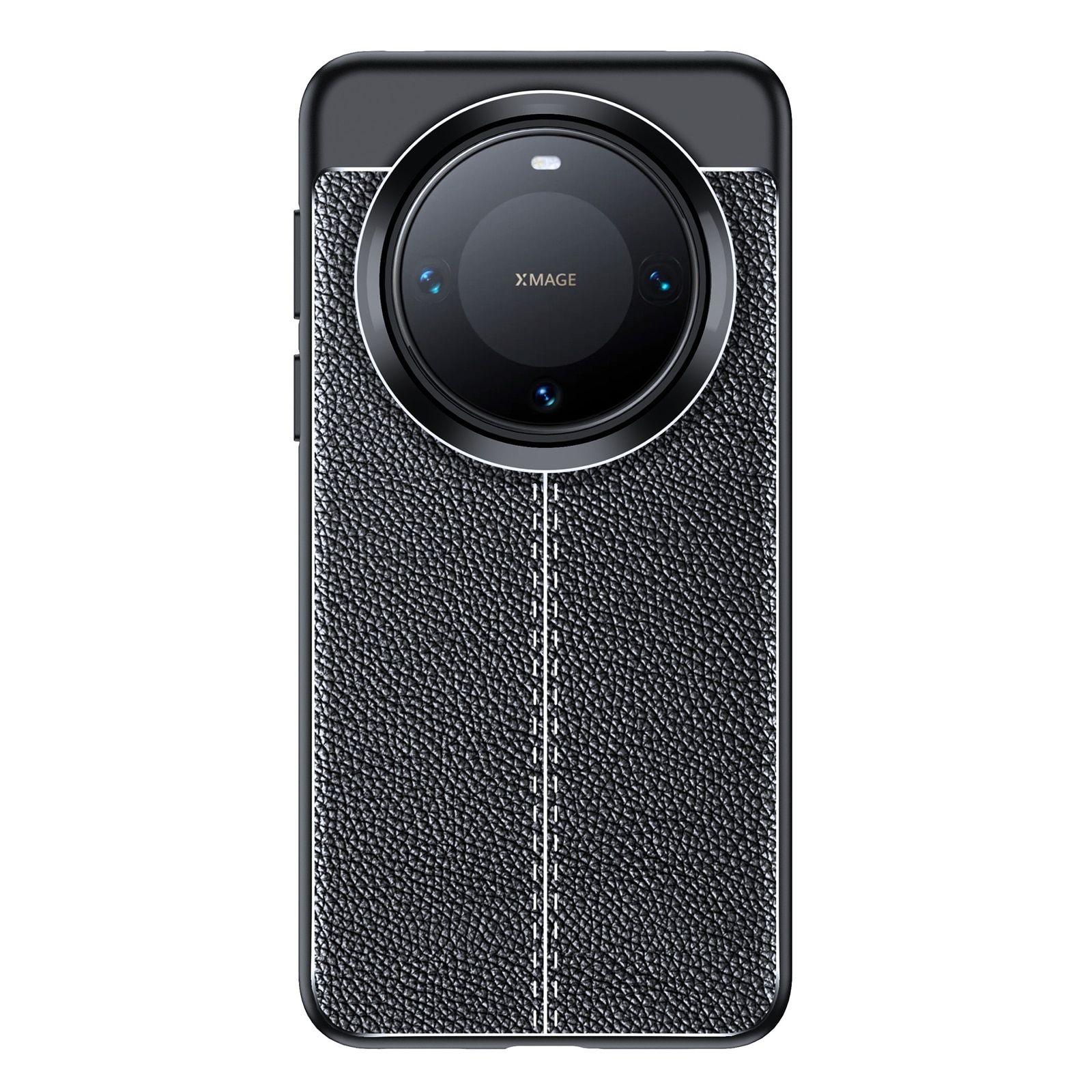 Husa telefon TREXORA pentru Huawei Magic7 Pro, textura Litchi, neagra, TPU