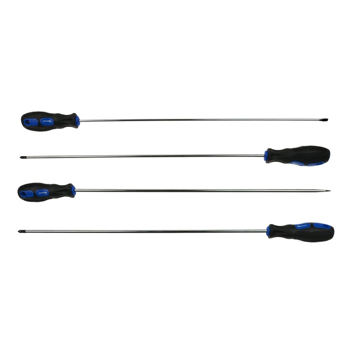 Комплект 4 екстра дълги отвертки, 450 мм