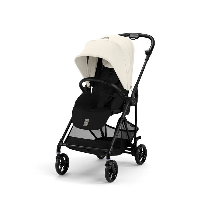 Бебешка количка Cybex Gold Melio Carbon B, Canvas White, Бял