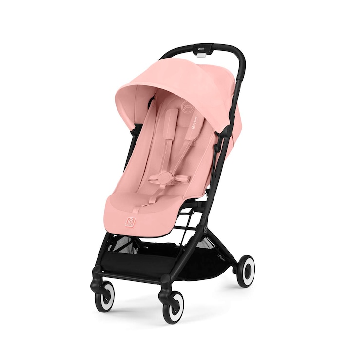 Детска количка Cybex Gold Orfeo Candy Pink, Черна рамка, Розов