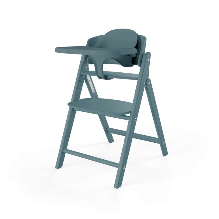 Scaun de masa pentru bebelusi Cybex Click&Fold 3in1 Stone Blue, albastru