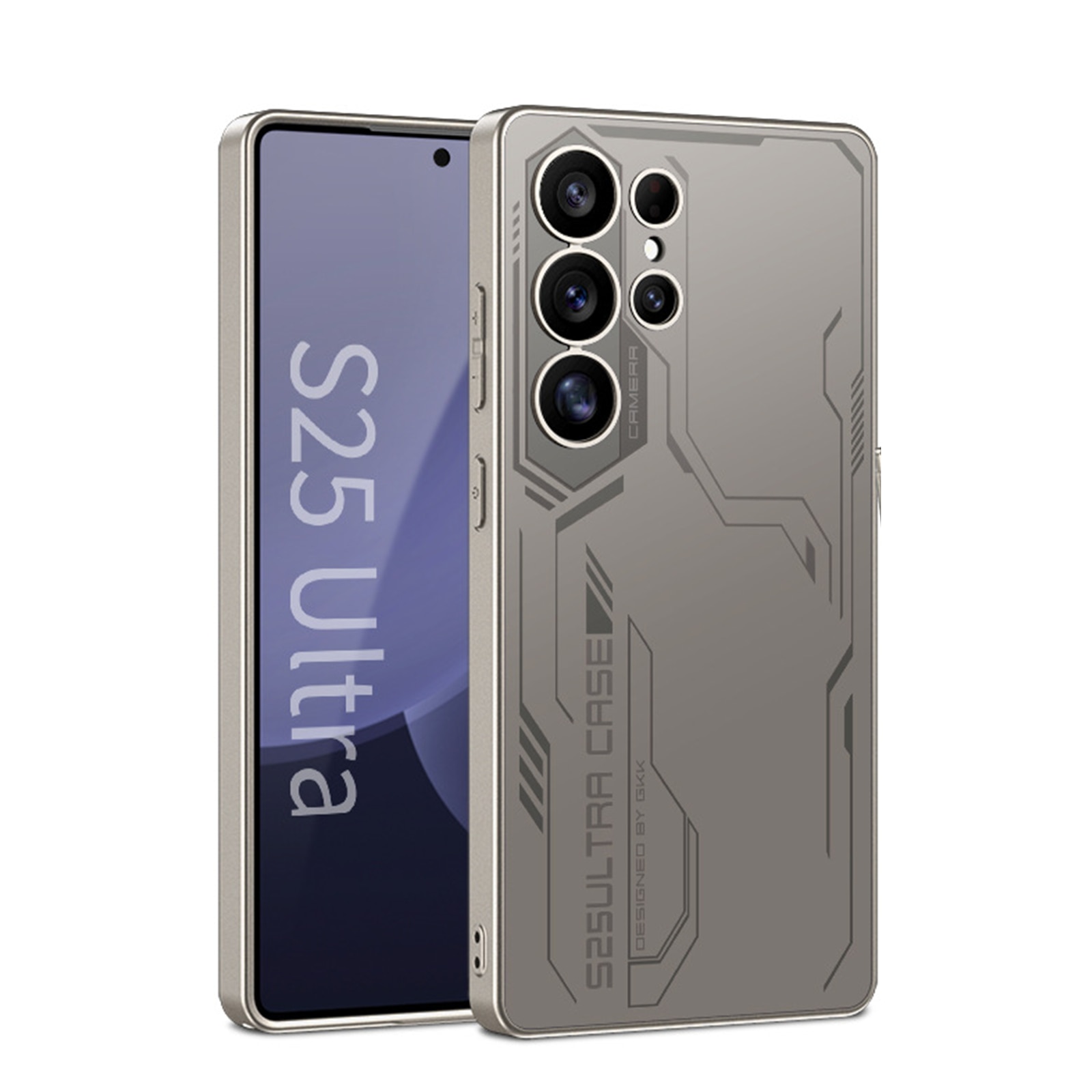 Husa telefon, TREXORA, rezistent la impact, anti-amprente, gri, pentru Samsung S25 Ultra, Policarbonat