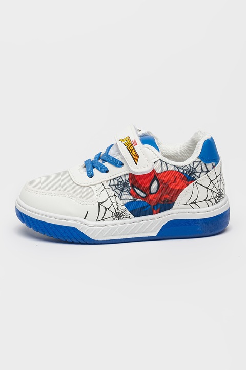 Marvel, Pantofi sport cu LED Spiderman, Rosu/Alb/Albastru royal