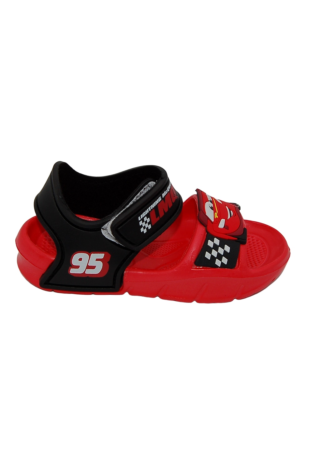 Walt Disney, Sandale cu velcro Lightning McQueen, Rosu, Negru, 32 EU