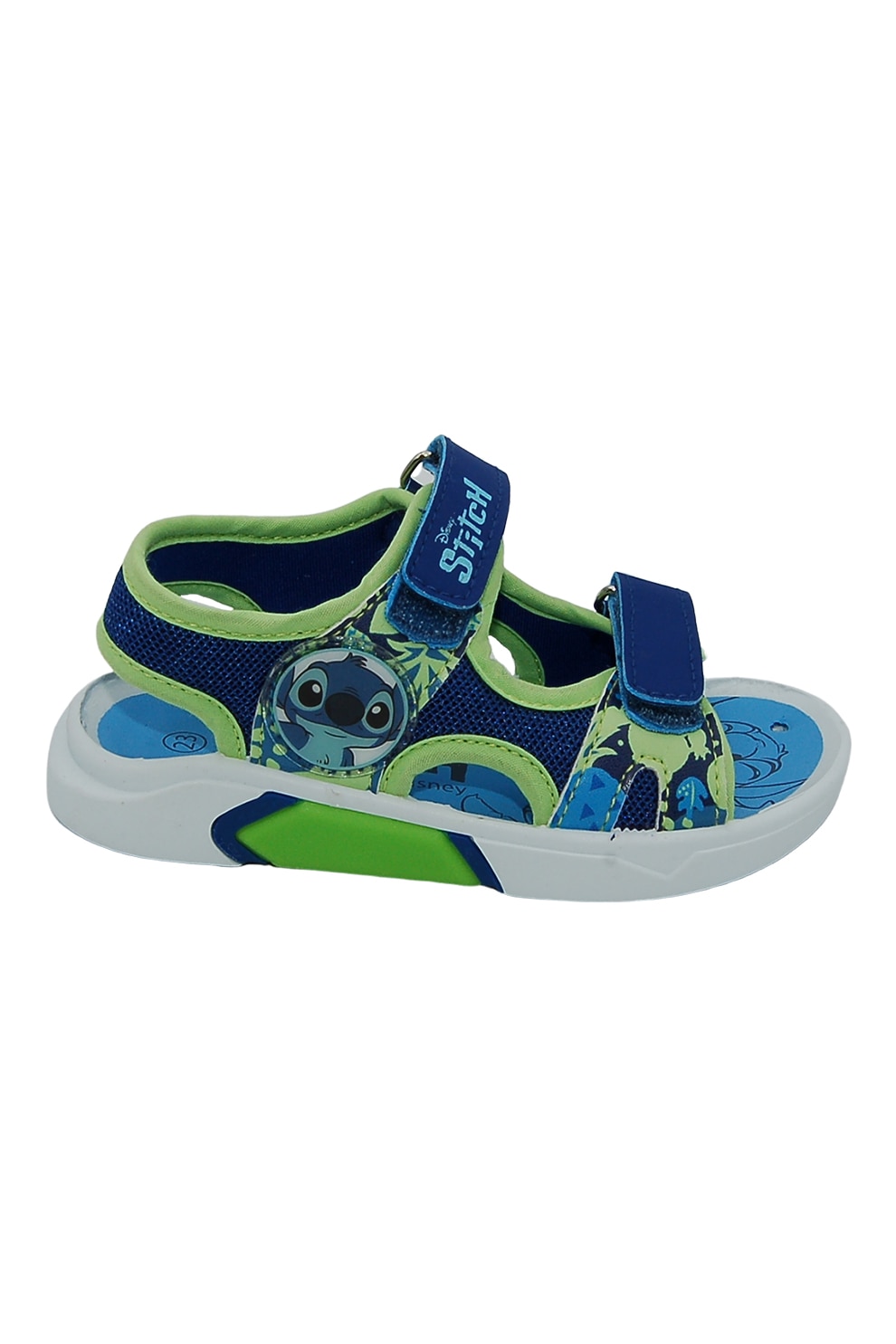Walt Disney, Sandale cu velcro Stitch, Albastru, Verde fistic, 27 EU