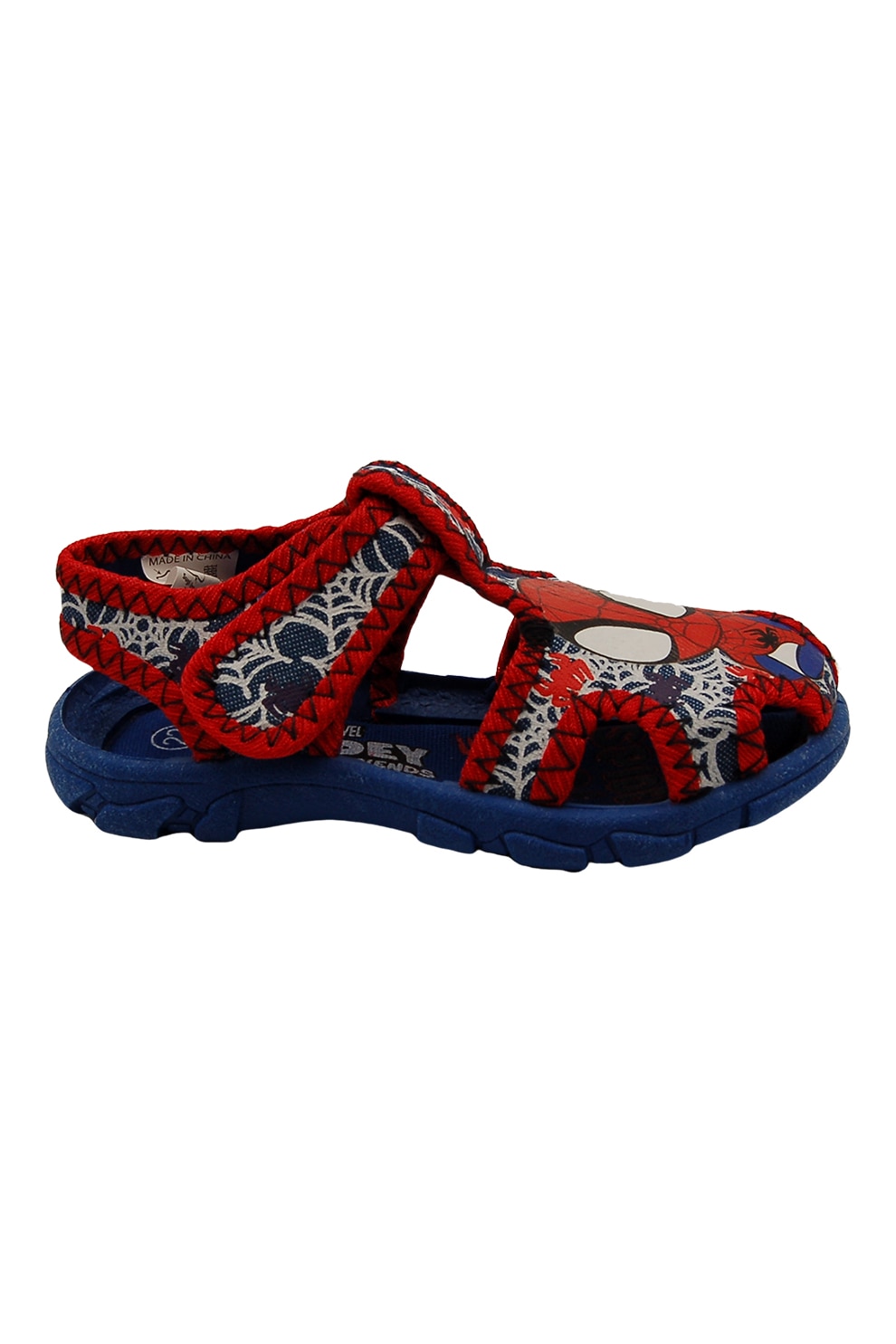 Marvel, Sandale cu velcro si Spiderman, Rosu, Albastru, 22 EU