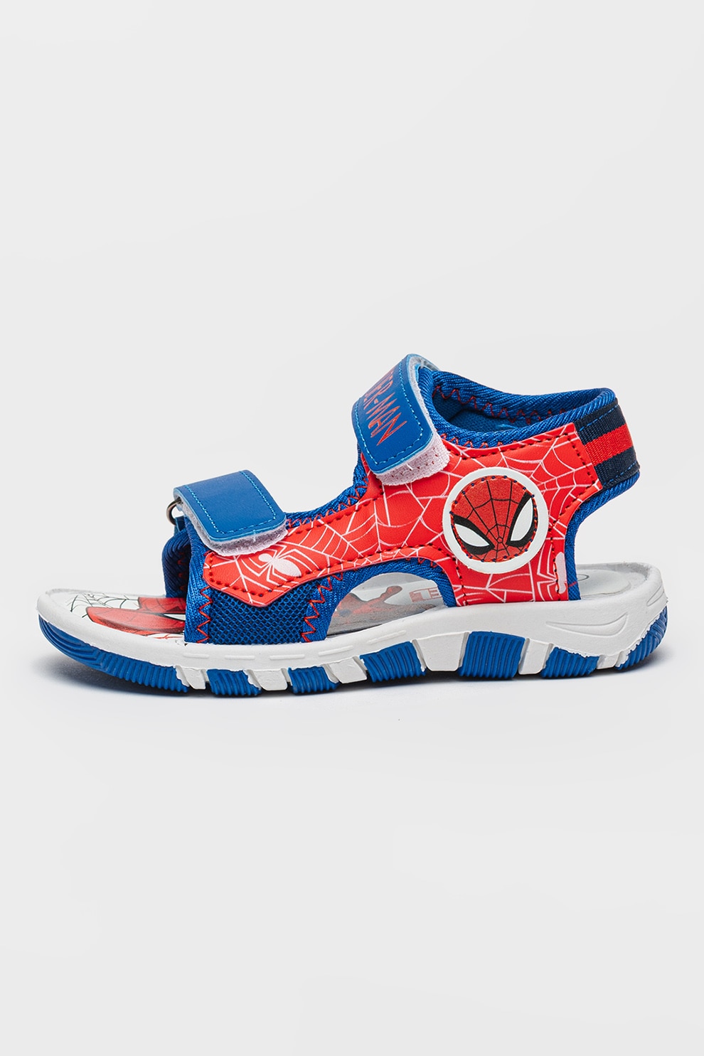 Marvel, Sandale cu velcro Spiderman, Rosu, Alb, Albastru royal, 28 EU