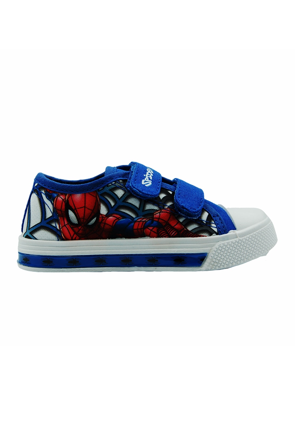 Marvel, Tenisi cu velcro si LED, Rosu, Alb, Albastru royal, 28 EU